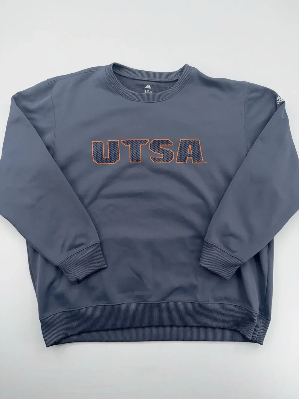 Adidas Sweatshirt Mens M Heather Blue UTSA Logo Crew Neck Pullover 2XL